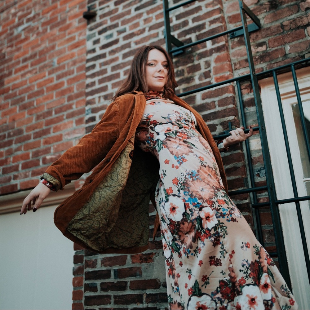 Nasty Gal Long Sleeve Floral Maxi